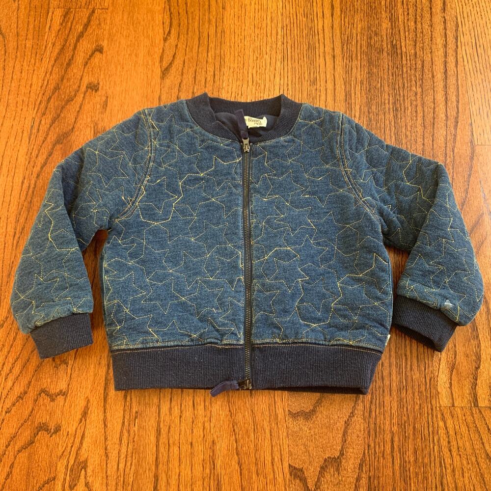 The Bonnie Mob 'Terry' Denim Star Embroidered Cotton Jacket | Denim | 2-3 years